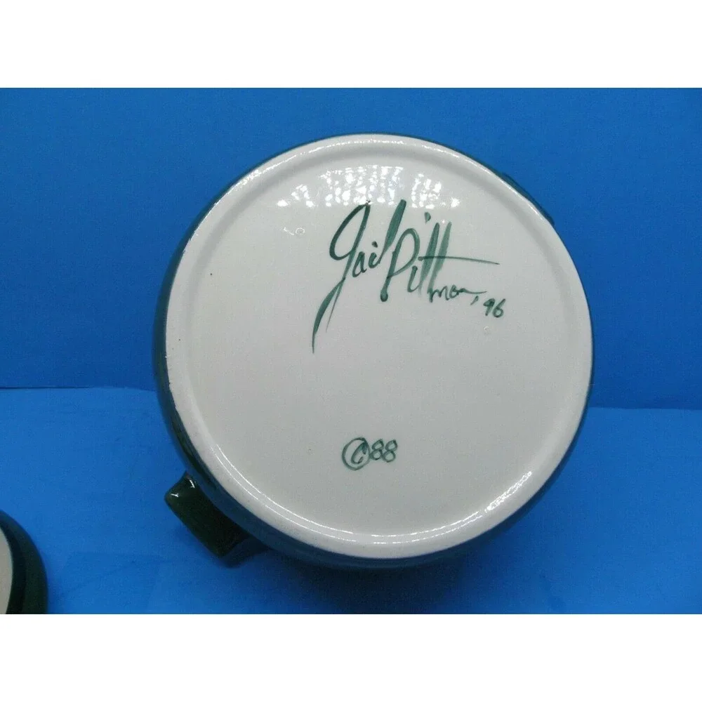 Gail Pittman Juniper Covered Bean Pot Double Handled  Casserole